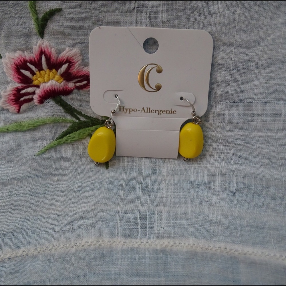 Yellow earrings